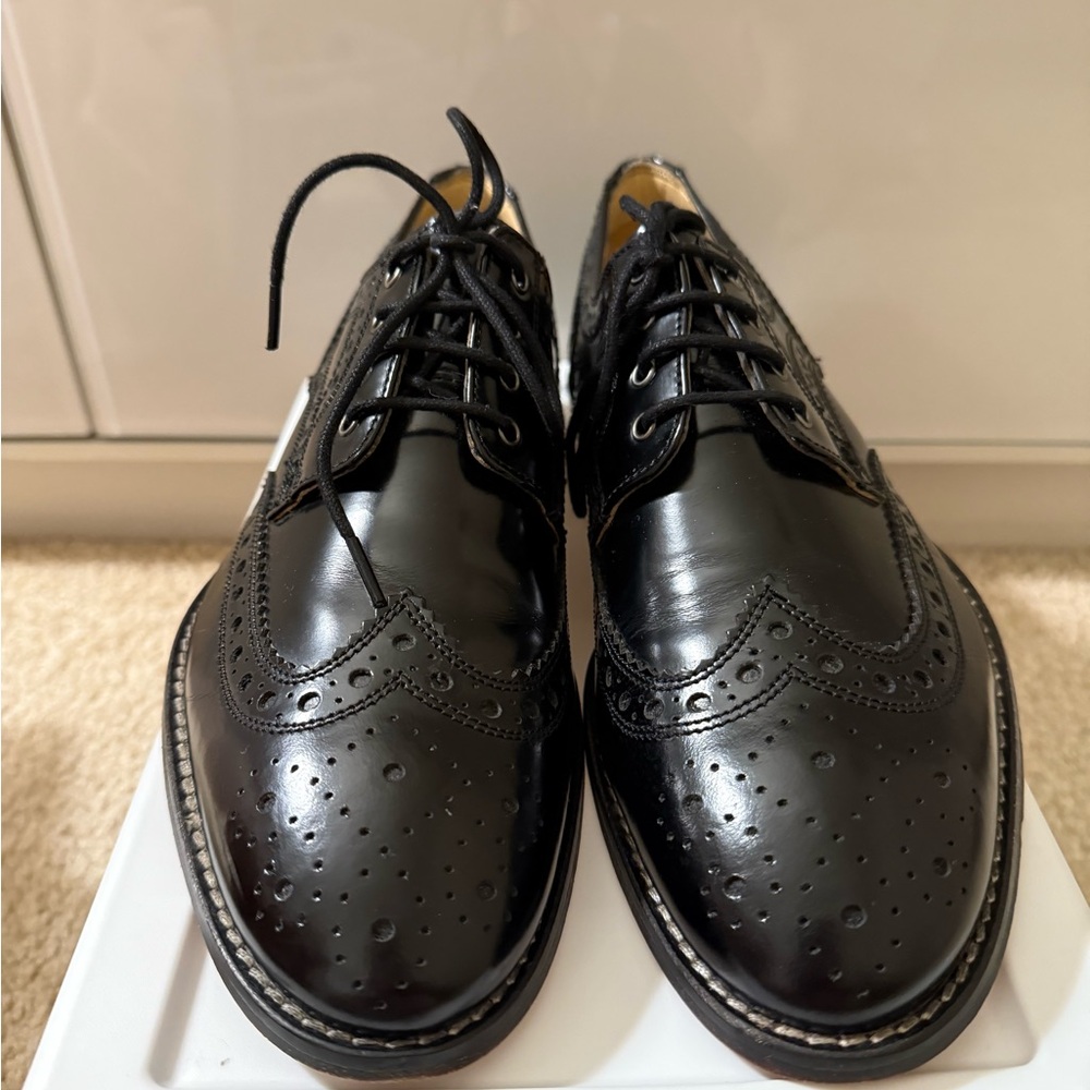 Classic Black Leather Men's Brogues